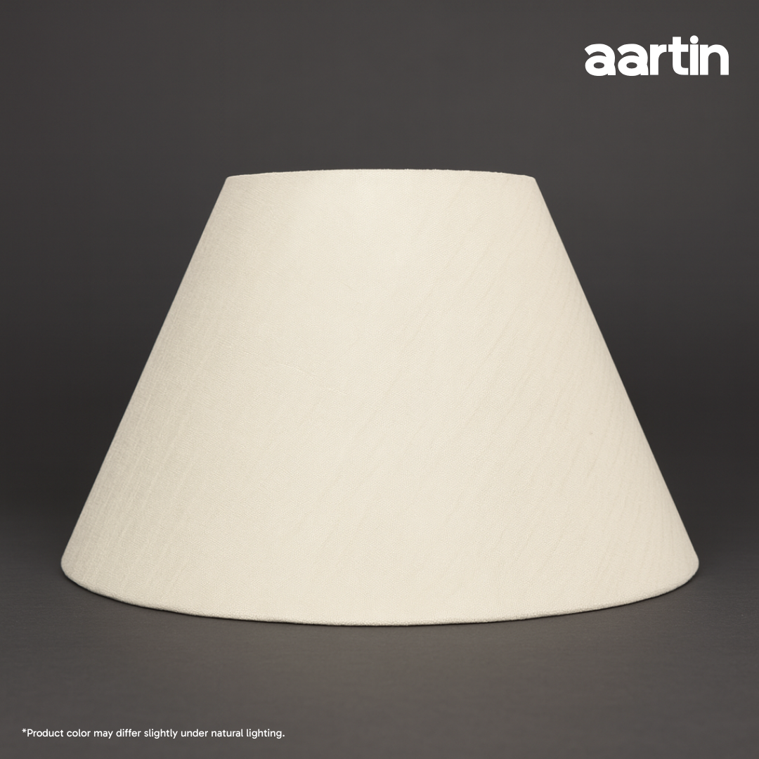 AARTIN EMPIRE ROLLED LAMPSHADE IN IVORY SILK