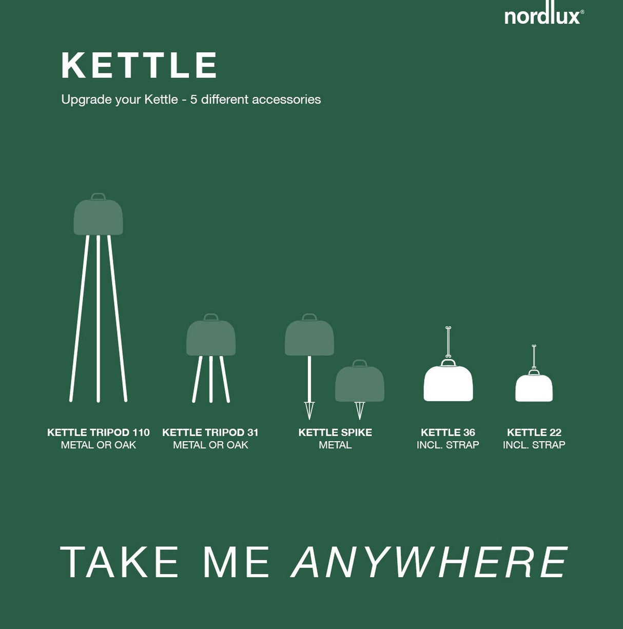 Kettle To-Go Spike | Battery light | Black - Comet Lighting