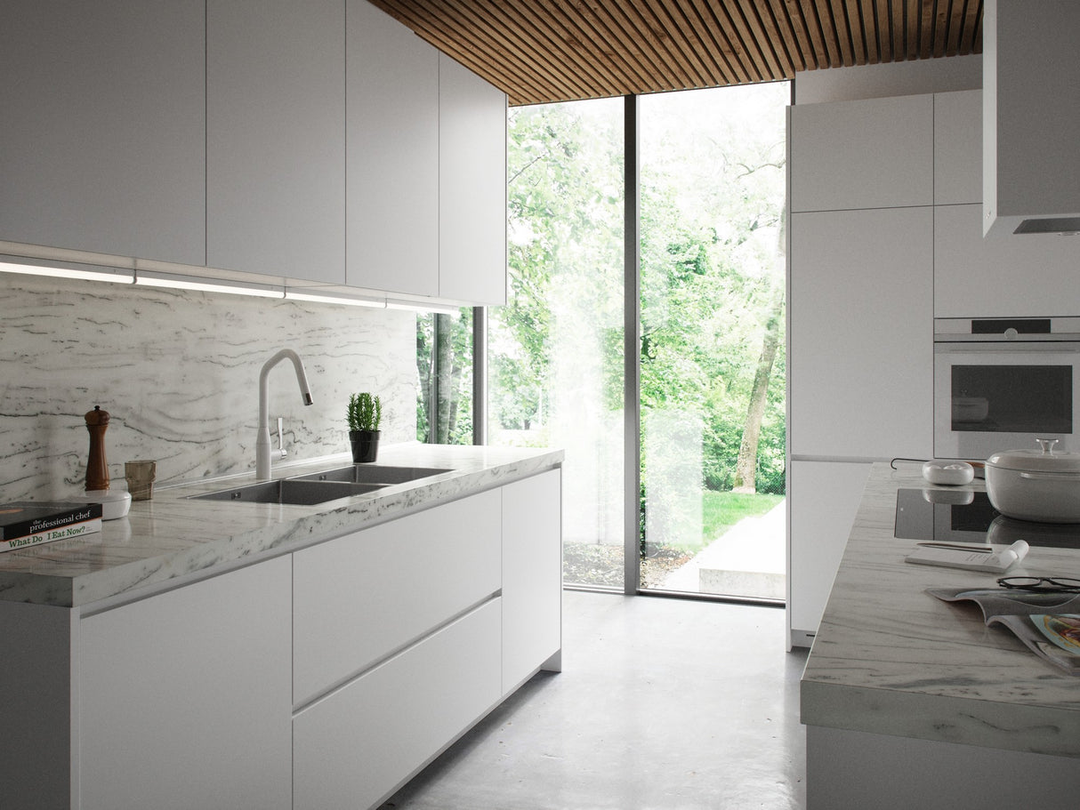 Latona 8W | Batten Light Fitting | White - Comet Lighting