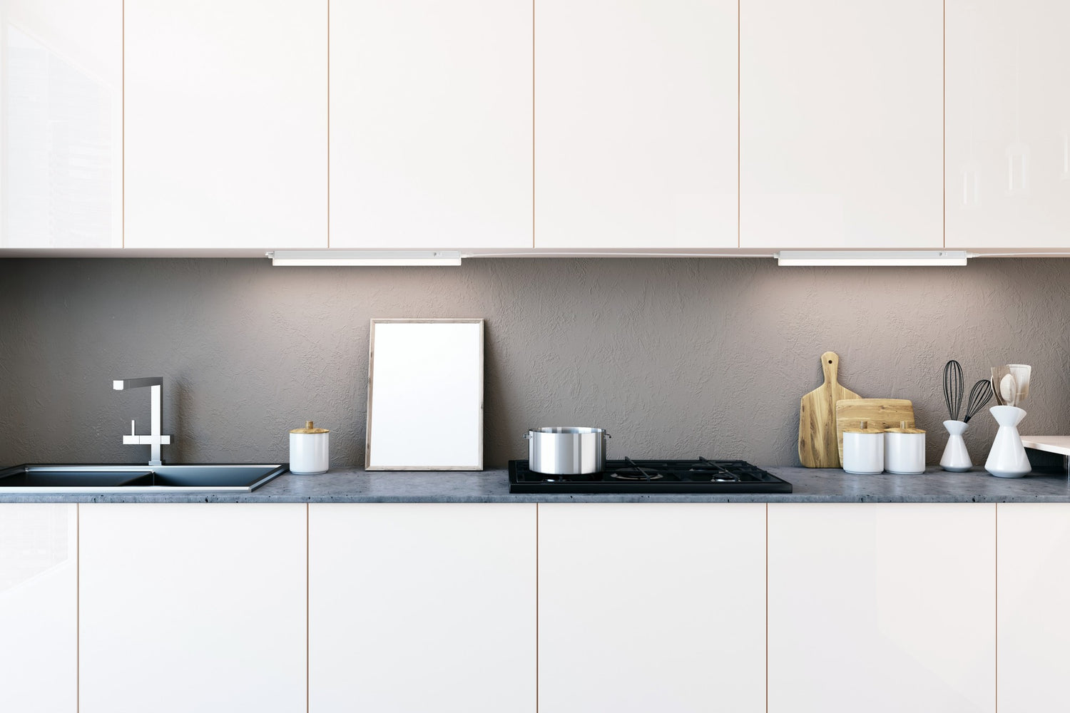 Latona 8W | Batten Light Fitting | White - Comet Lighting