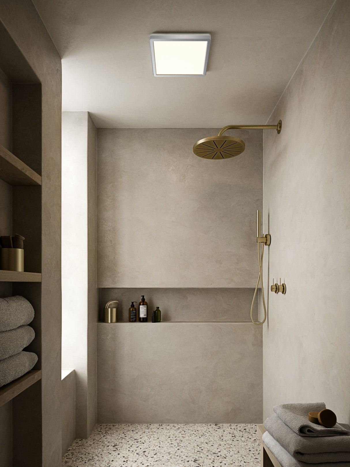 Oja 29 Square | IP54 3000/4000K | 3-Step | Ceiling light | Chrome - Comet Lighting