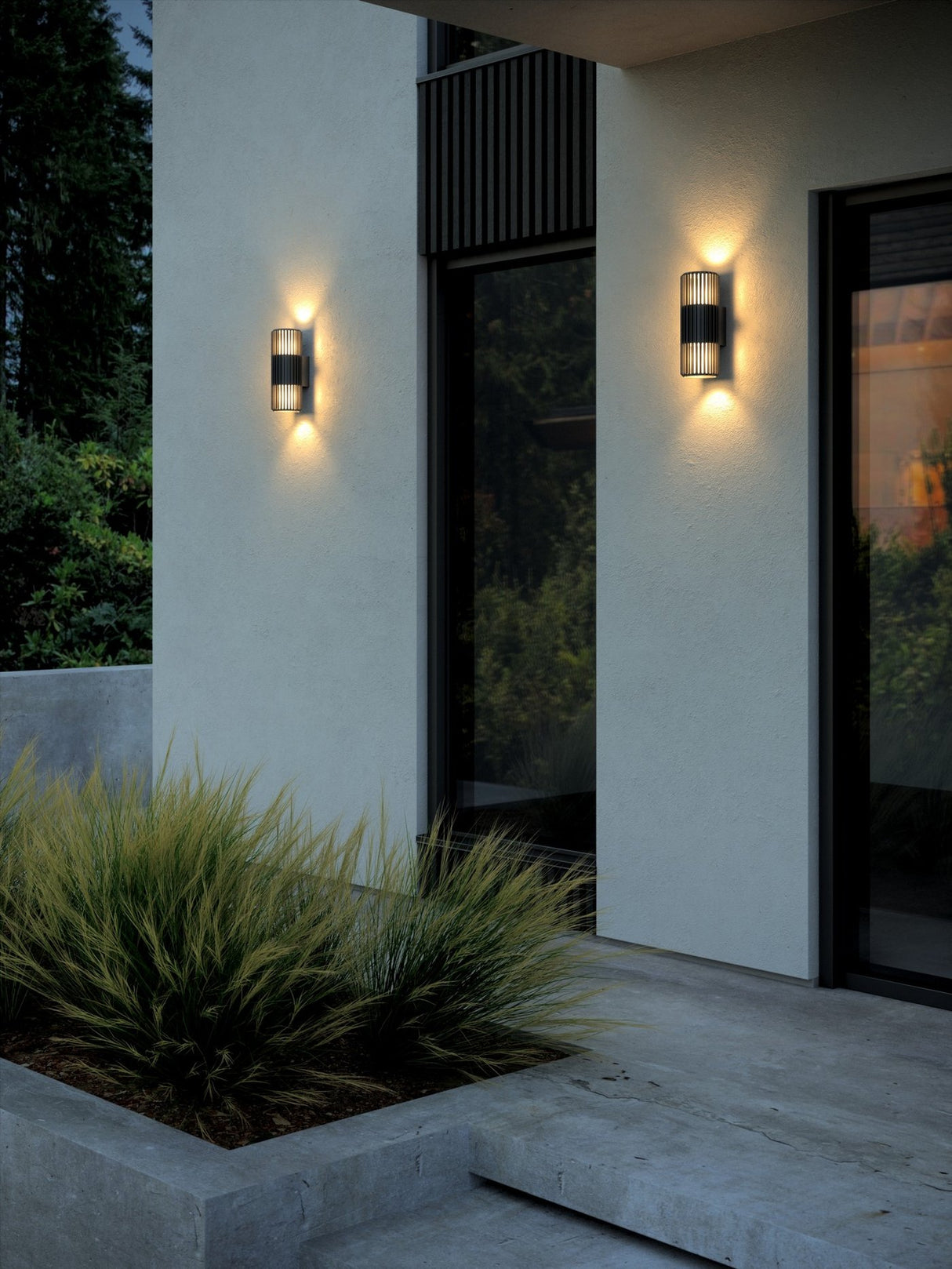 Aludra Double | Wall light | Seaside black