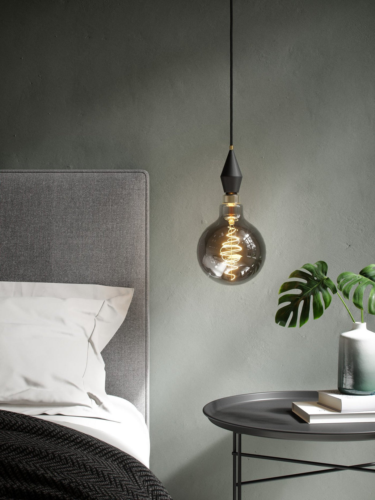 Deco E27 | G200 Spiral | Dim | 1800 Kelvin | 200 Lumen | Light Bulb | Smoked