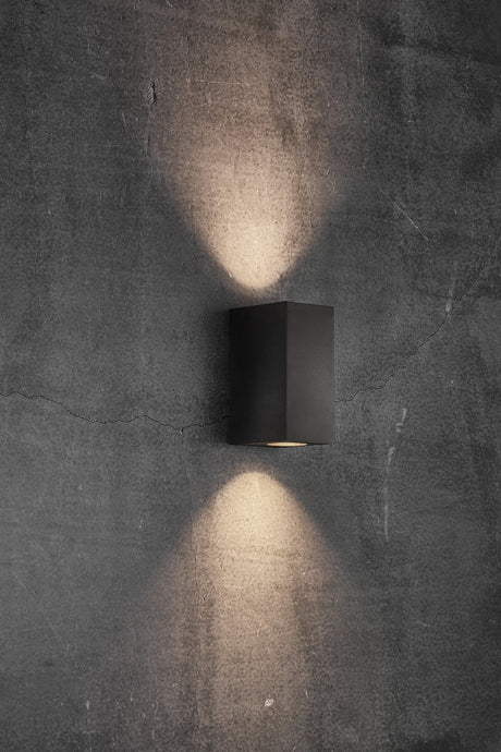 Nordlux Canto Maxi Kubi 2 Outdoor Wall Light Black - Comet Lighting