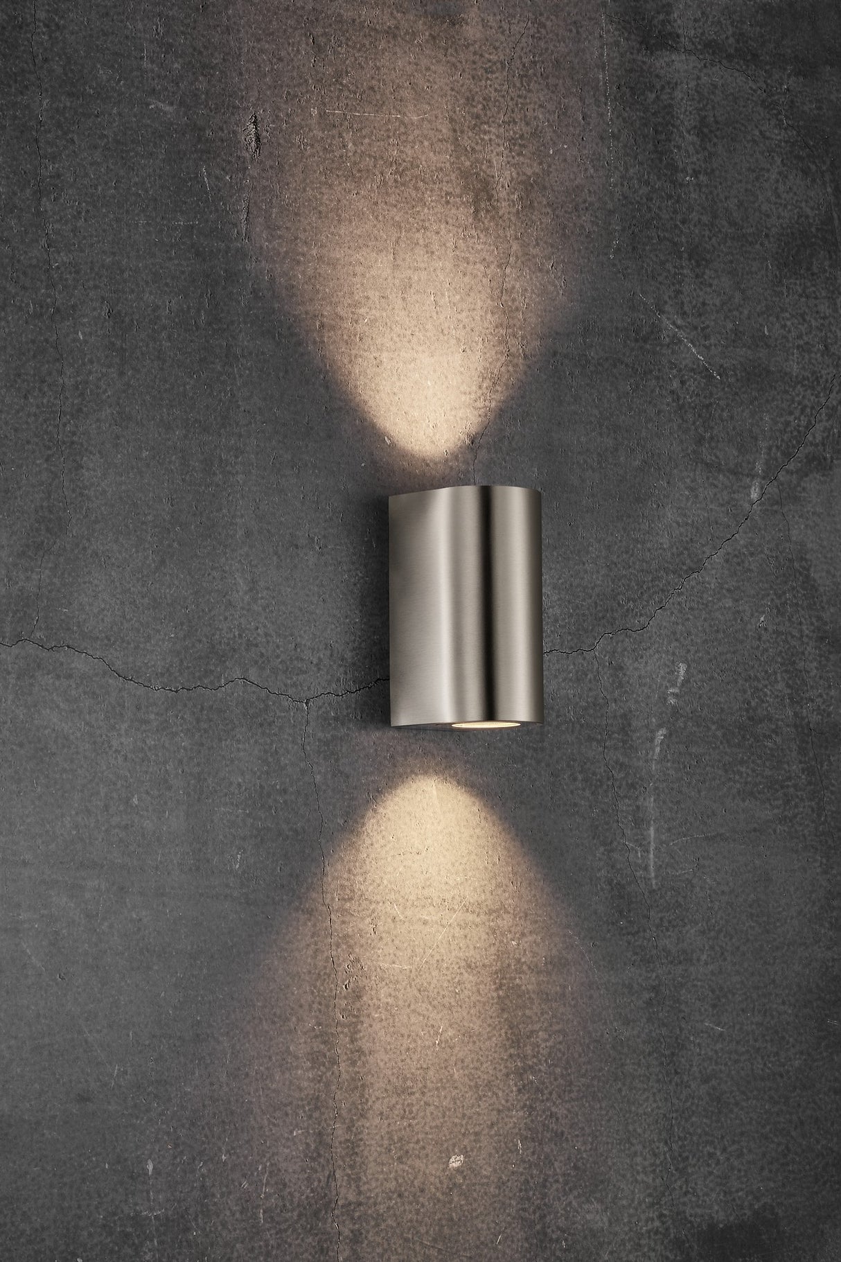 Nordlux Canto Maxi 2 Outdoor Wall Light Stainless Steel - Comet Lighting