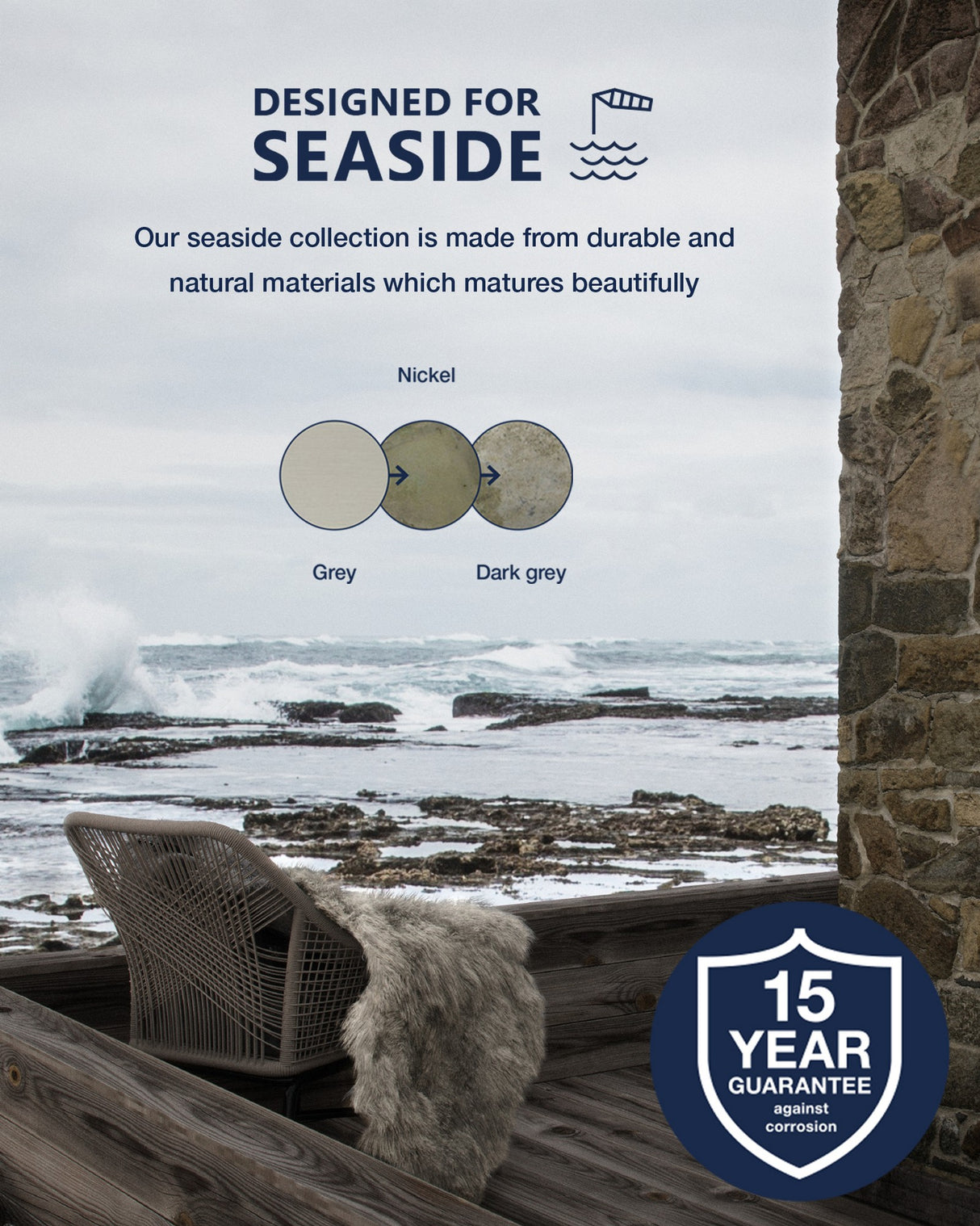 Nordlux Helford Outdoor Wall Light Nickel - Comet Lighting