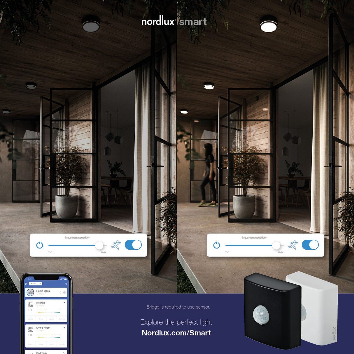 Nordlux Smart Sensor Black - Comet Lighting