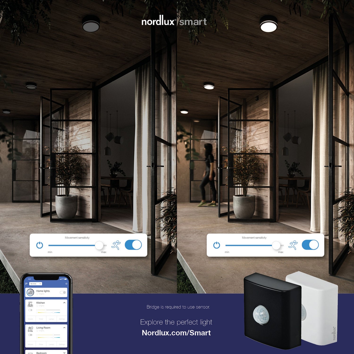 Nordlux Smart Sensor Black - Comet Lighting