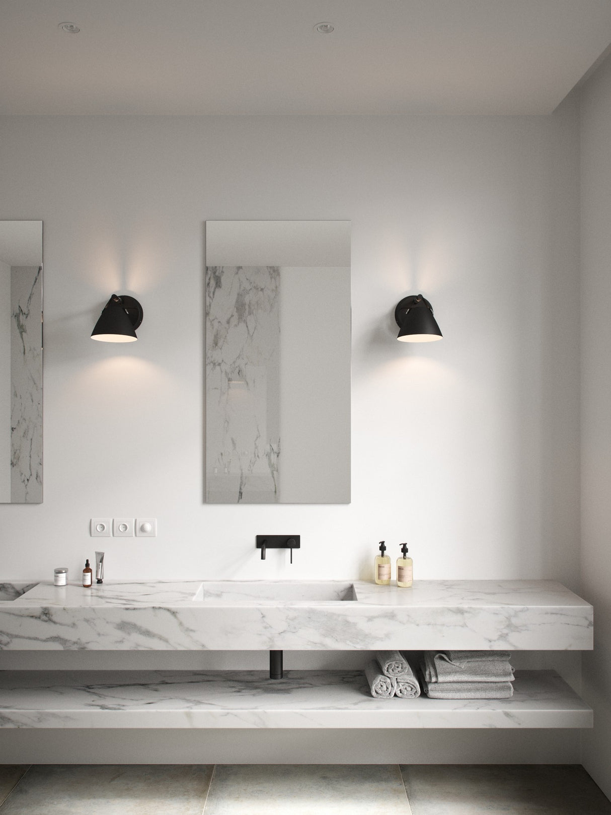 Nordlux Strap 15 Wall Light Black - Comet Lighting