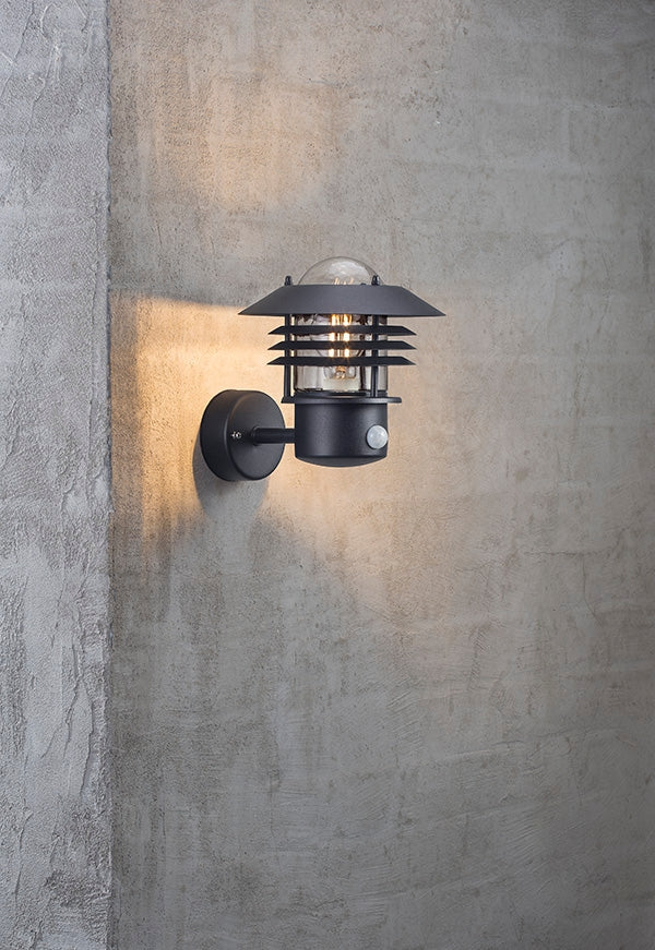 Nordlux Vejers Sensor Outdoor Wall Light Black - Comet Lighting
