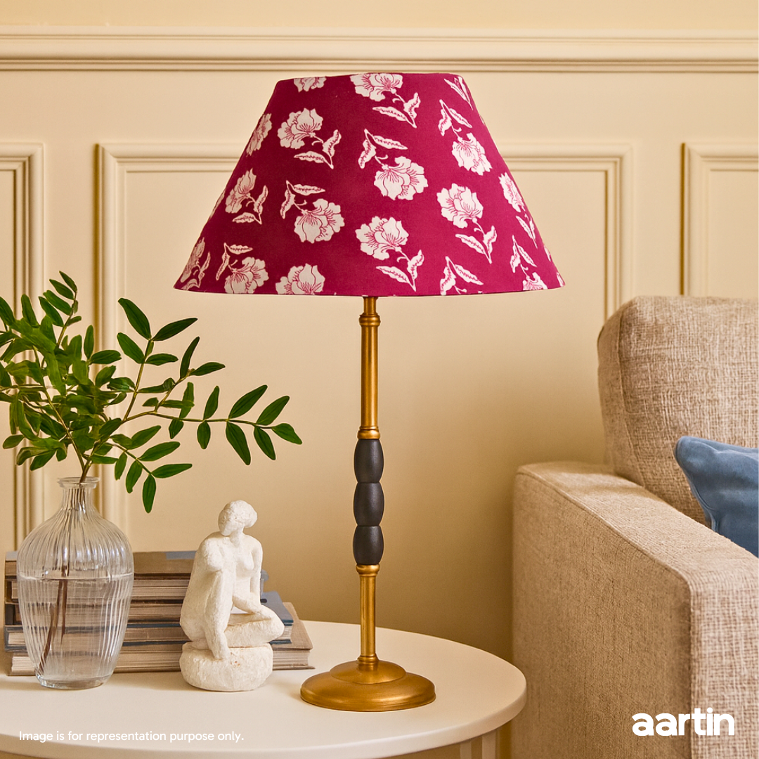 AARTIN OPHELIA TABLE LAMP IN ANTIQUE BRASS & MATTE BLACK (BASE ONLY)