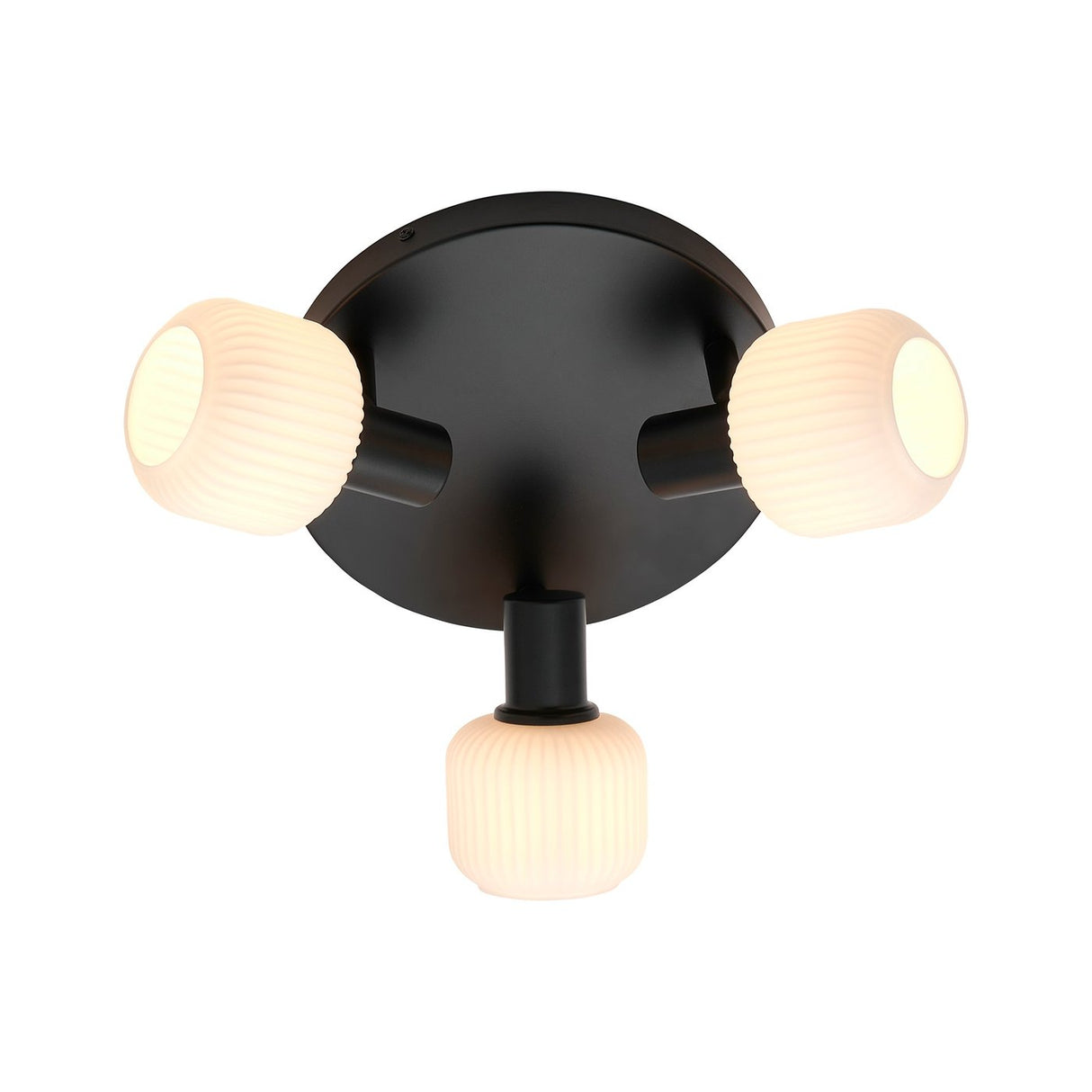 Milford Mini 3-Rondel | Ceiling light | Black