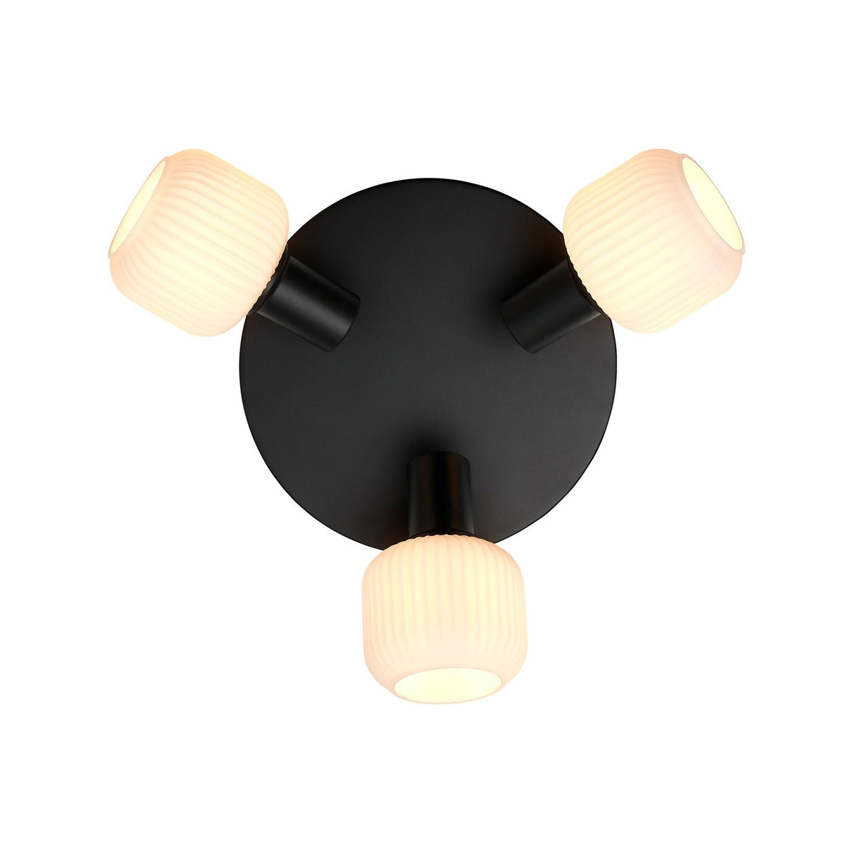 Milford Mini 3-Rondel | Ceiling light | Black
