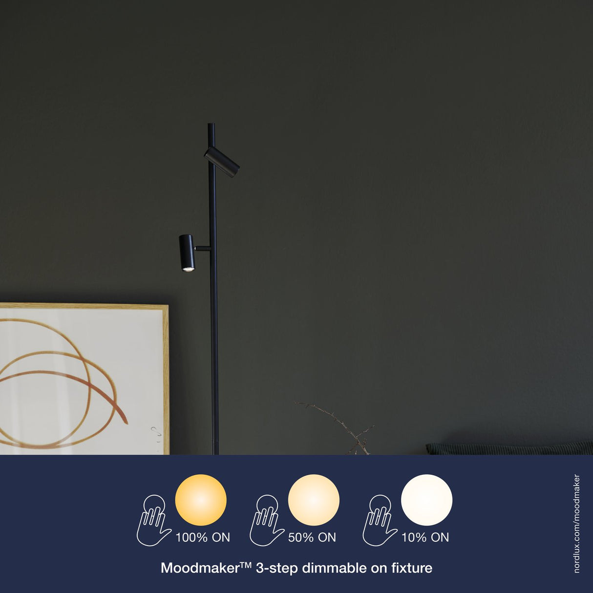 Omari | Floor lamp | Black - Comet Lighting