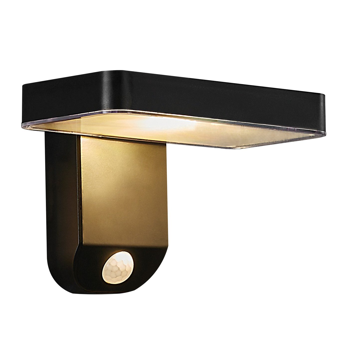 Rica Square Solar | Wall light | Black - Comet Lighting