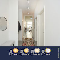 Nordlux Fallon Long Downlight Brushed steel - Comet Lighting
