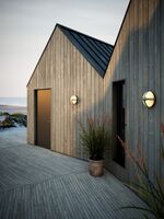 Nordlux Cross 25 Outdoor Wall Light Brass - Comet Lighting