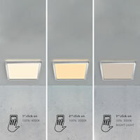 Oja 29 Square | IP54 3000/4000K | 3-Step | Ceiling light | Chrome - Comet Lighting