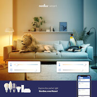 Nordlux Smart Bulb Starter Pack ES 7W GLS Frosted & Bridge - Comet Lighting