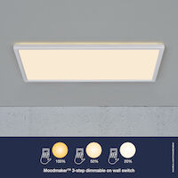 Nordlux Oja 60x30 IP54 Flush Ceiling Light White - Comet Lighting