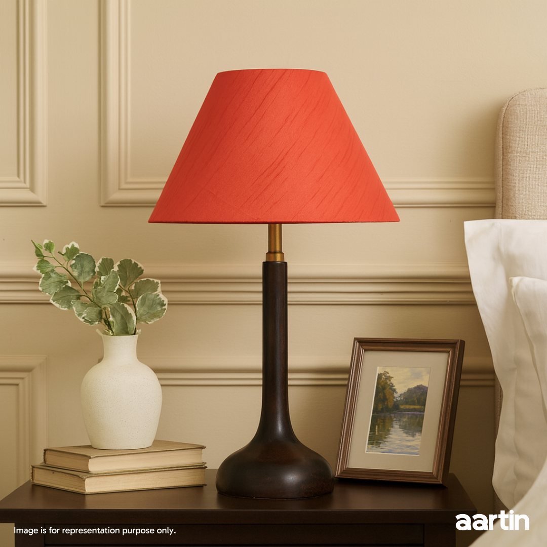 AARTIN PENNY TABLE LAMP IN WOOD WITH EBONY FINISH (BASE ONLY)