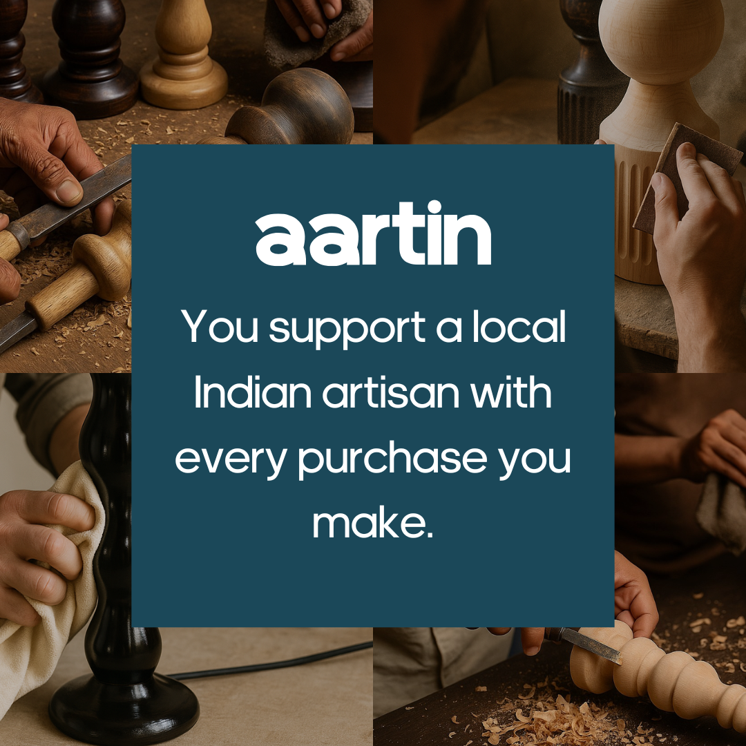 AARTIN HAZEL TABLE LAMP IN WOOD WITH NATURAL WOOD FINISH(BASE ONLY)