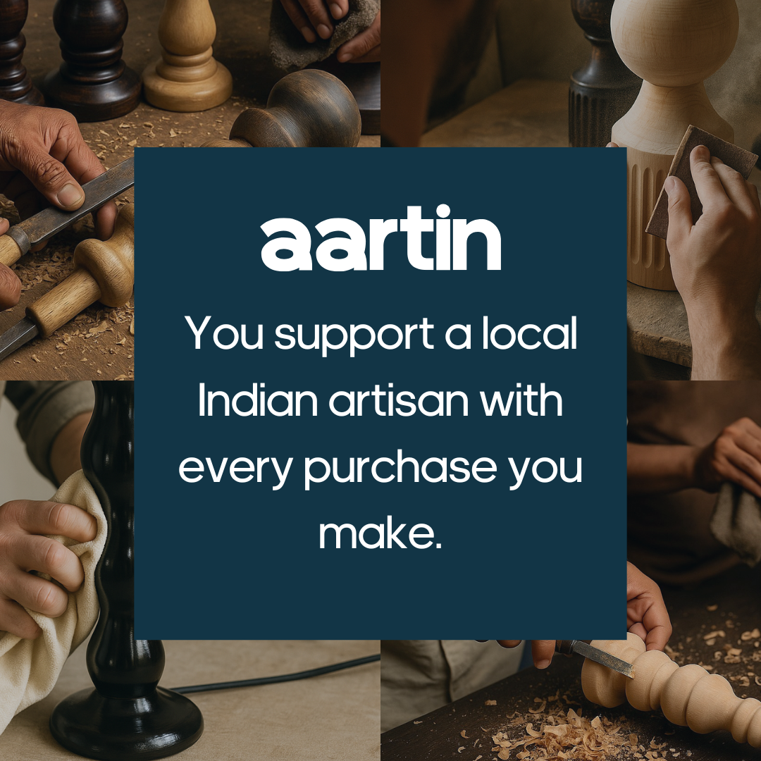 AARTIN SOLACE TABLE LAMP IN WOOD WITH NATURAL WOOD FINISH(BASE ONLY)