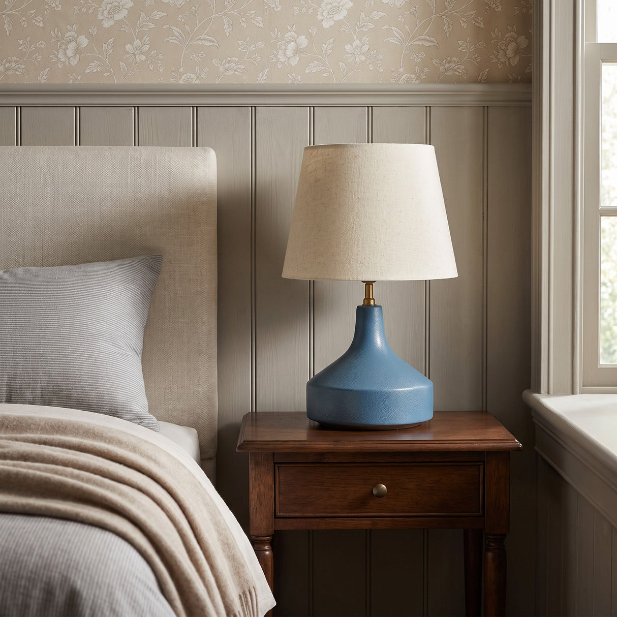 Natural linen lampshade