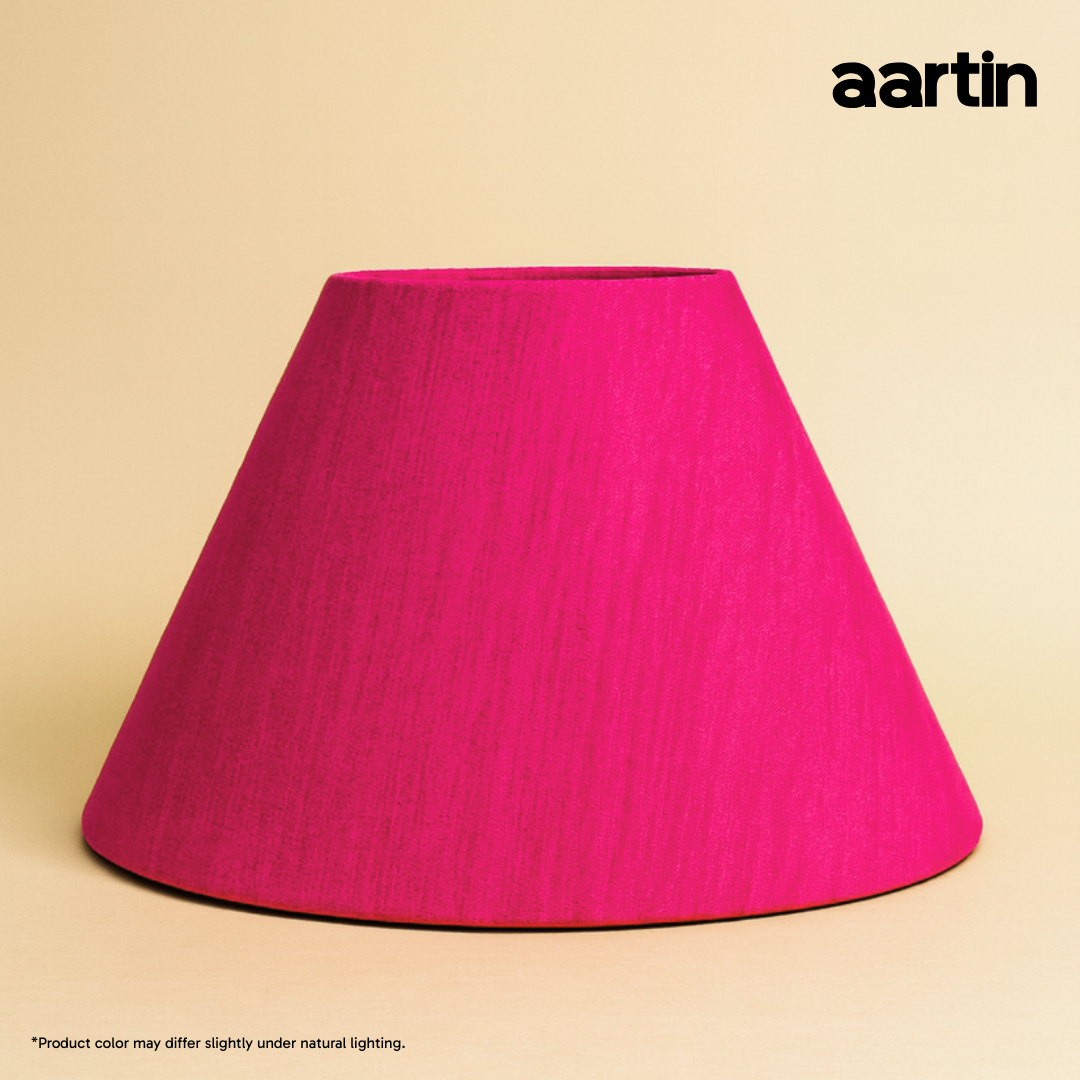 AARTIN EMPIRE ROLLED LAMPSHADE IN FUCHSIA SILK