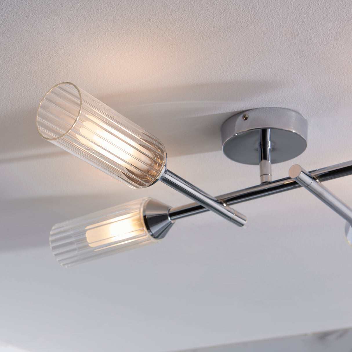 Wensum 4Lt Semi-Flush Ceiling Light Chrome - Comet Lighting