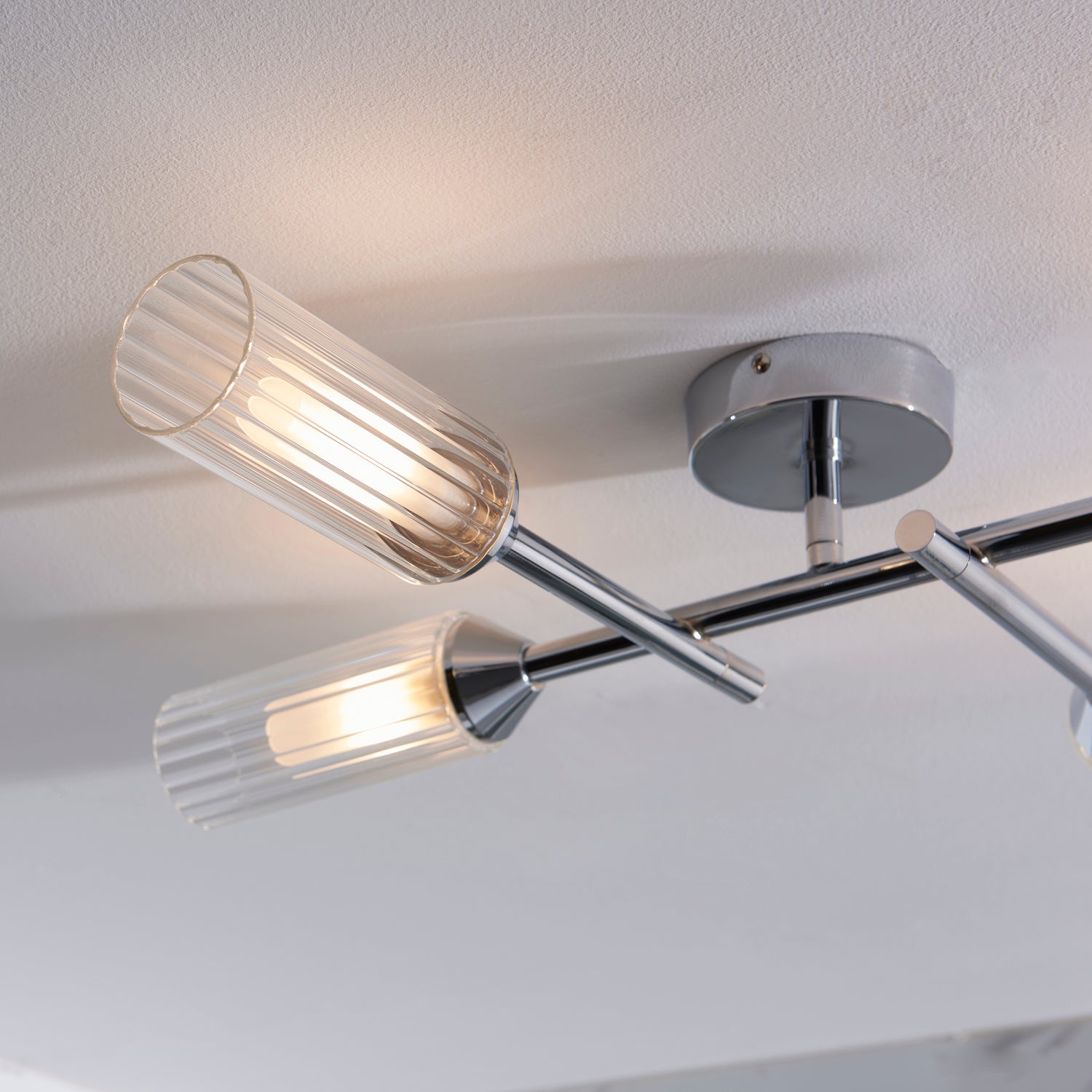 Wensum 4Lt Semi-Flush Ceiling Light Chrome - Comet Lighting