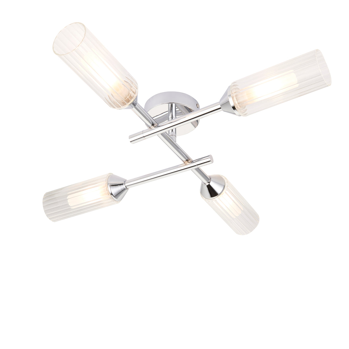 Wensum 4Lt Semi-Flush Ceiling Light Chrome - Comet Lighting