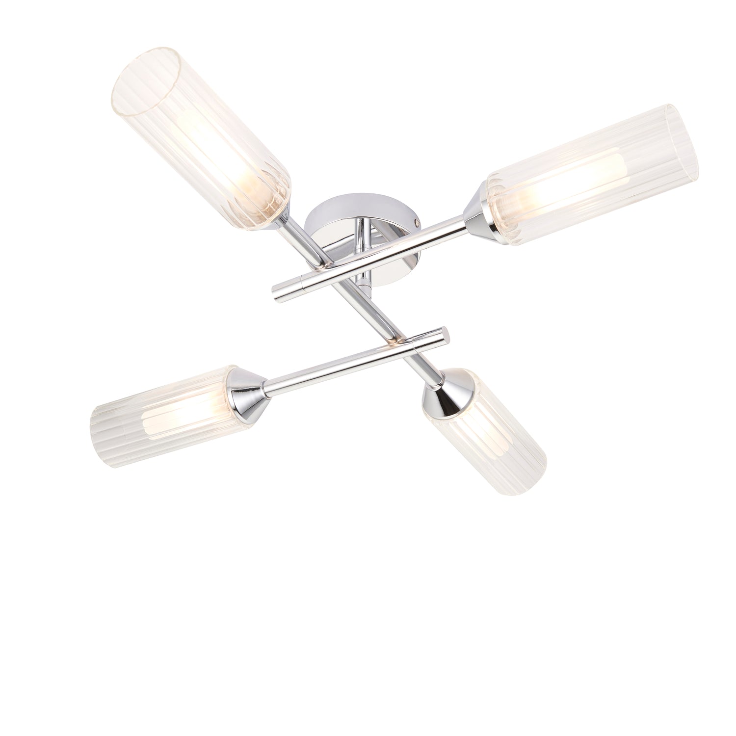 Wensum 4Lt Semi-Flush Ceiling Light Chrome - Comet Lighting
