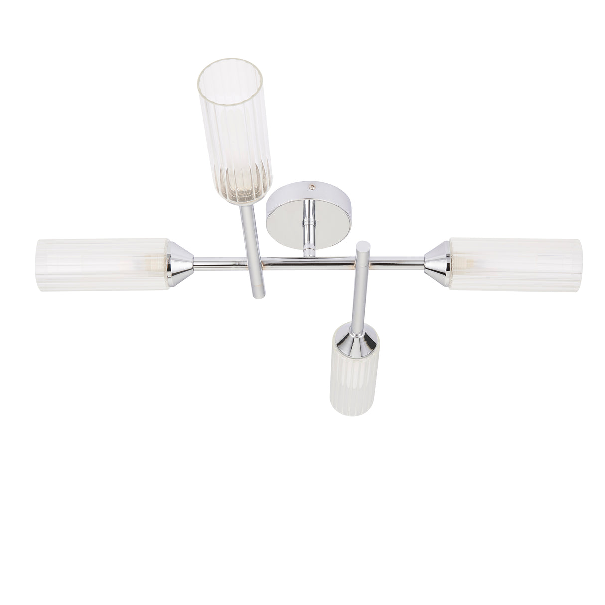 Wensum 4Lt Semi-Flush Ceiling Light Chrome - Comet Lighting