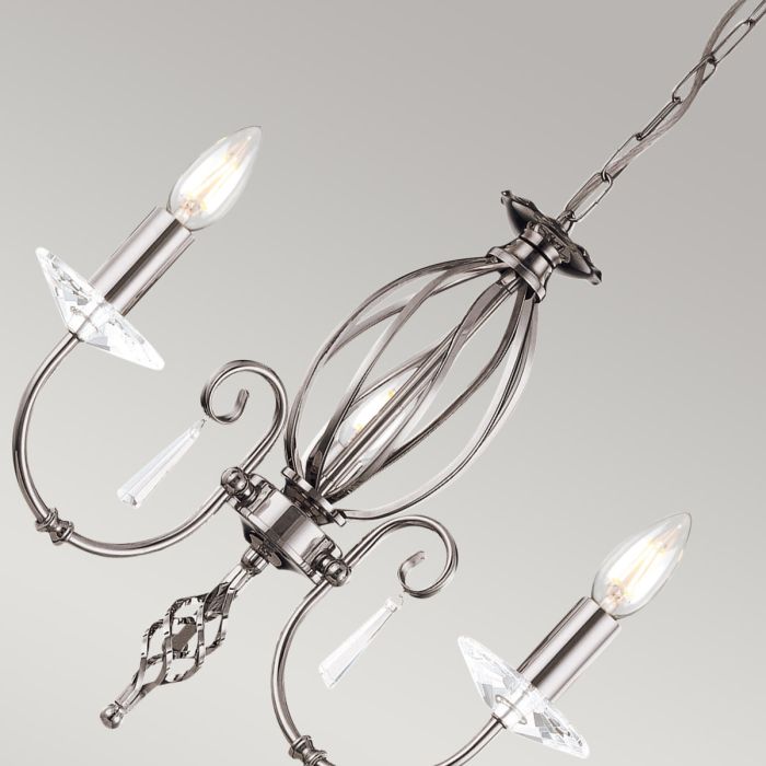 Aegean 5-Light Chandelier Polished Nickel - Comet Lighting