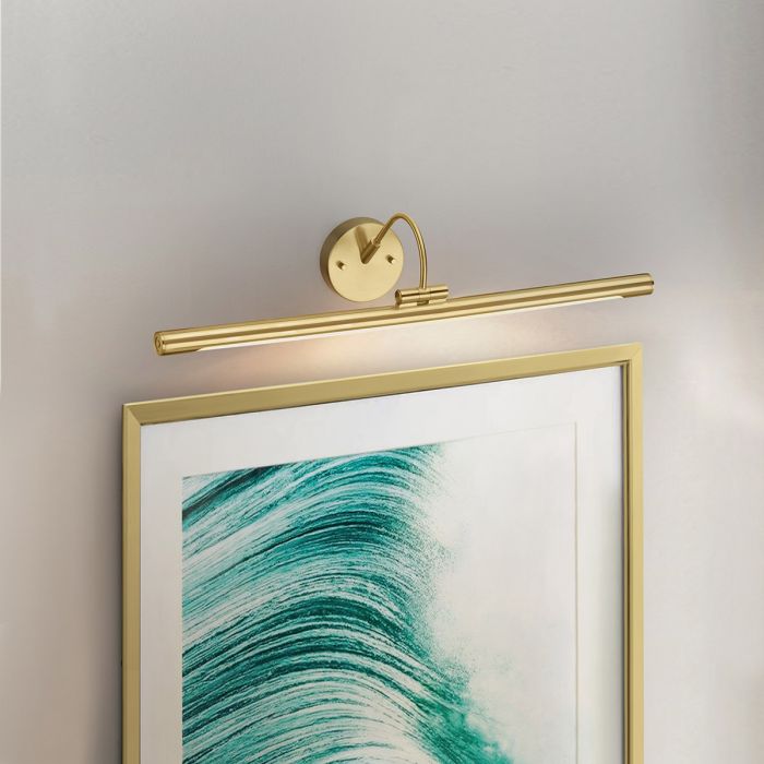 Alton 1 Light Large LED Picture Light - Brushed Brass - Comet Lighting