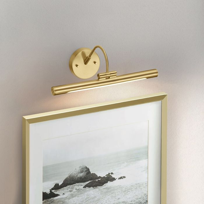 Alton 1 Light Small LED Picture Light - Brushed Brass - Comet Lighting