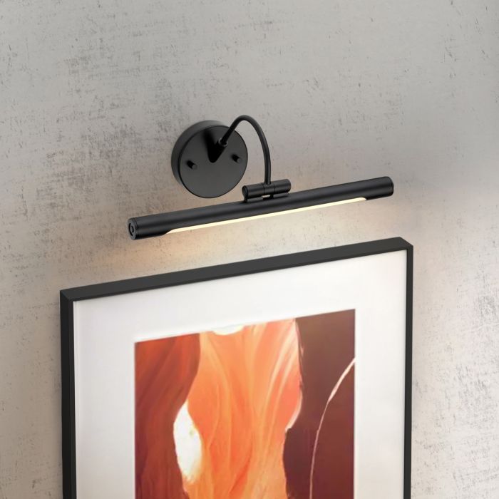 Alton 1 Light Small LED Picture Light - Black - Comet Lighting