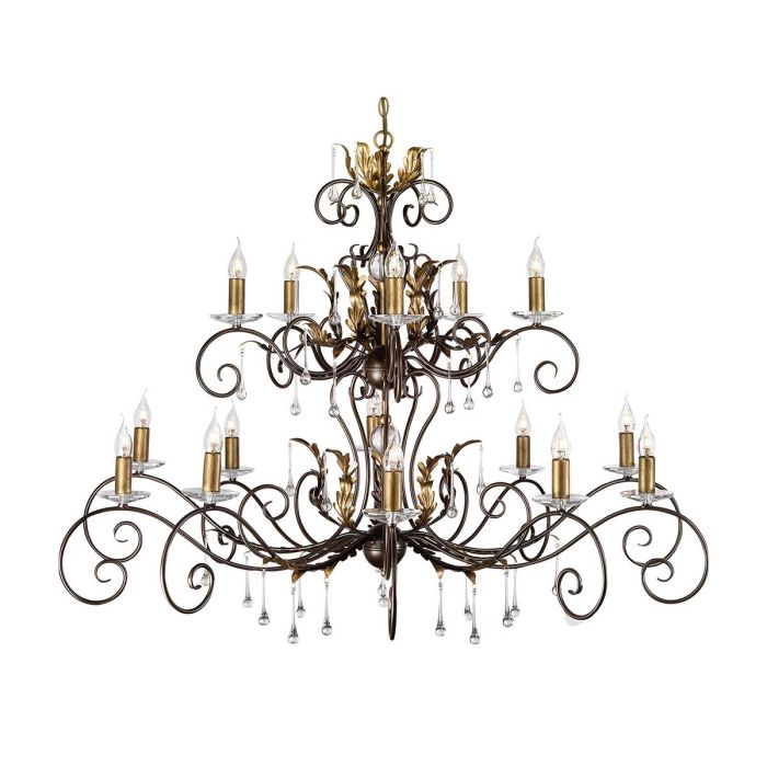 Amarilli 15 Light Chandelier - Bronze - Comet Lighting