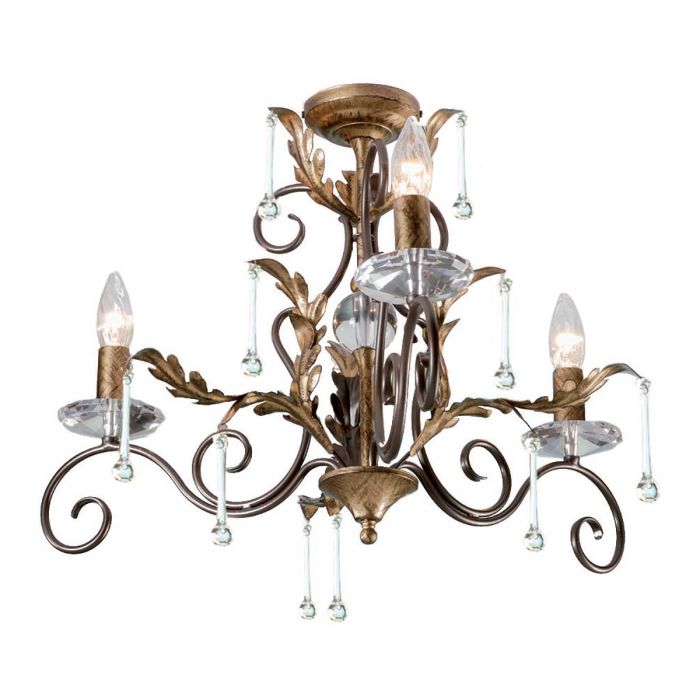 Amarilli 3-Light Chandelier Bronze/Gold - Comet Lighting