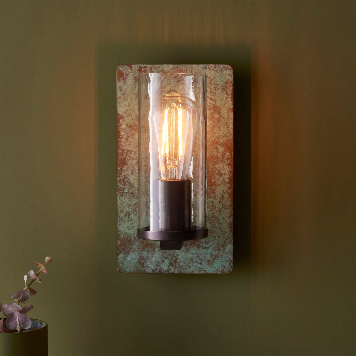 Rewa Wall Light Verdigris