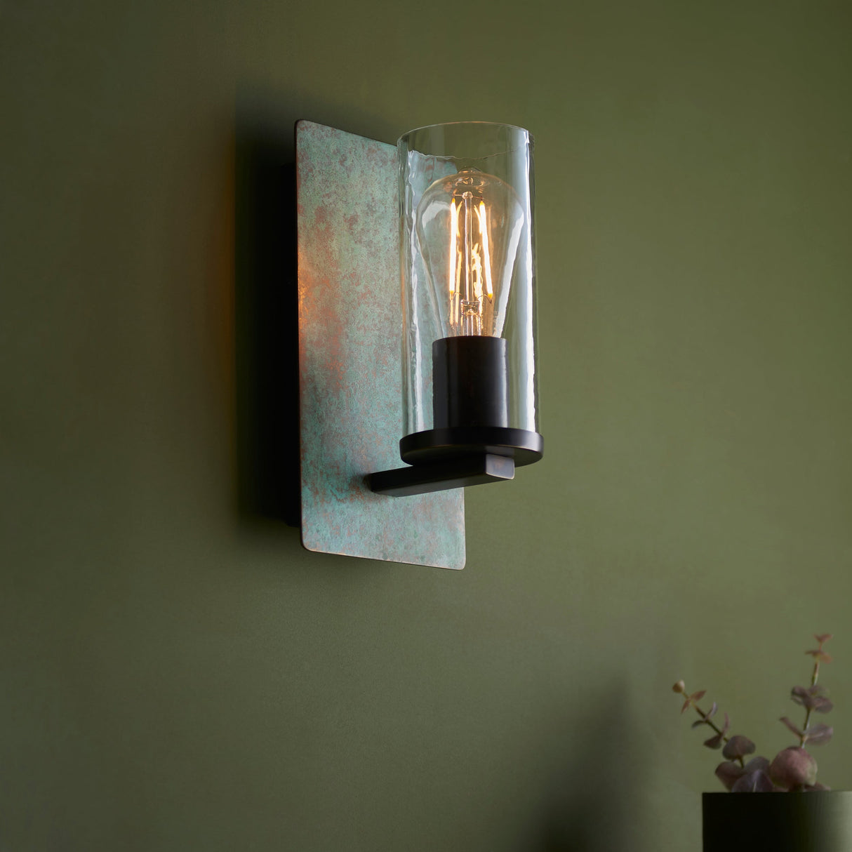Rewa Wall Light Verdigris