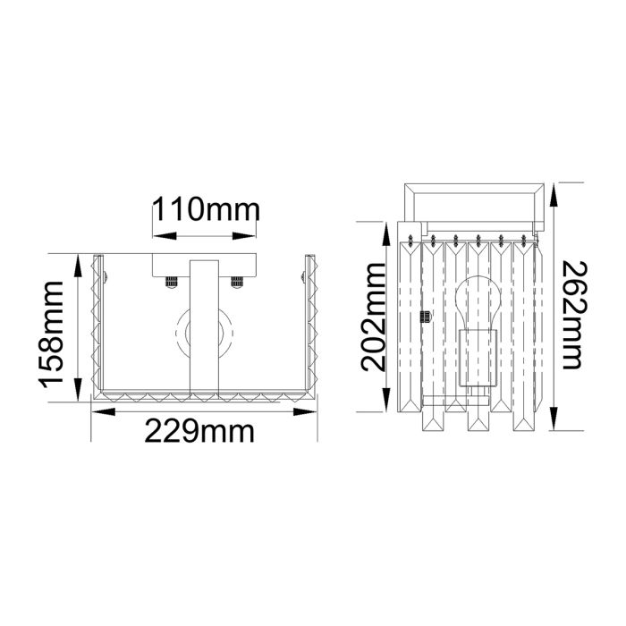 Aries 1 Light Wall Light - Comet Lighting