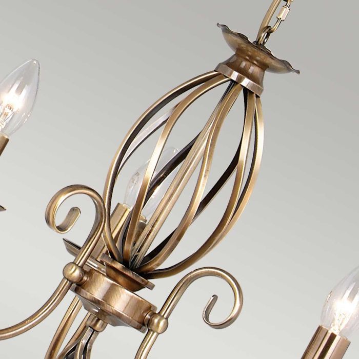 Artisan 3 Light Chandelier - Aged Brass - Comet Lighting