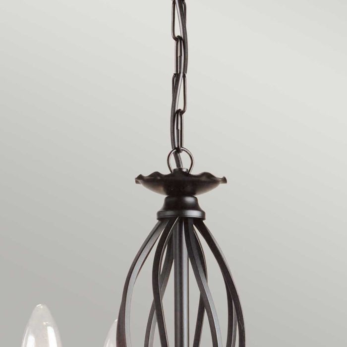 Artisan 3 Light Chandelier - Black - Comet Lighting