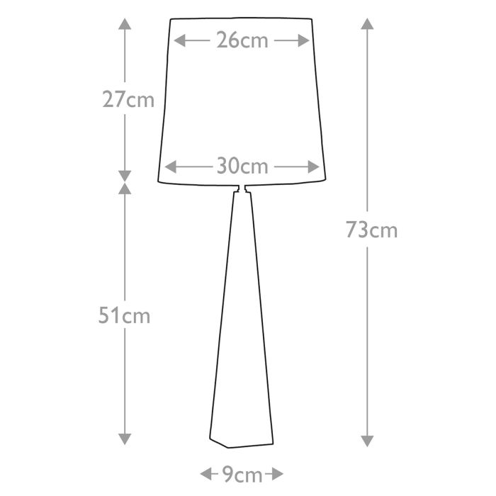 Ascent 1 Light Table Lamp - White - Comet Lighting