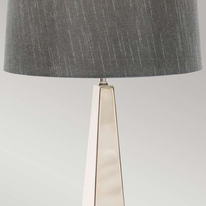 Ascent 1 Light Table Lamp - Polished Nickle - Comet Lighting