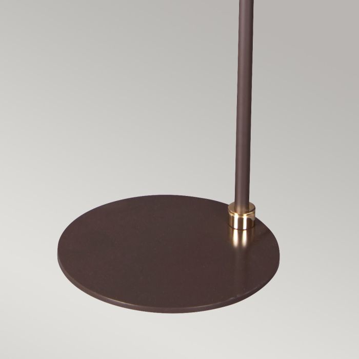 Balance 1 Light Floor Lamp - Brown and Polished Brass - Comet Lighting