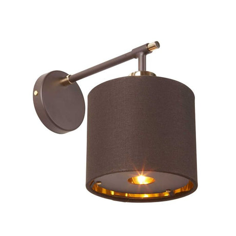 Balance 1 Light Wall Light - Brown and Polished Brass - Comet Lighting