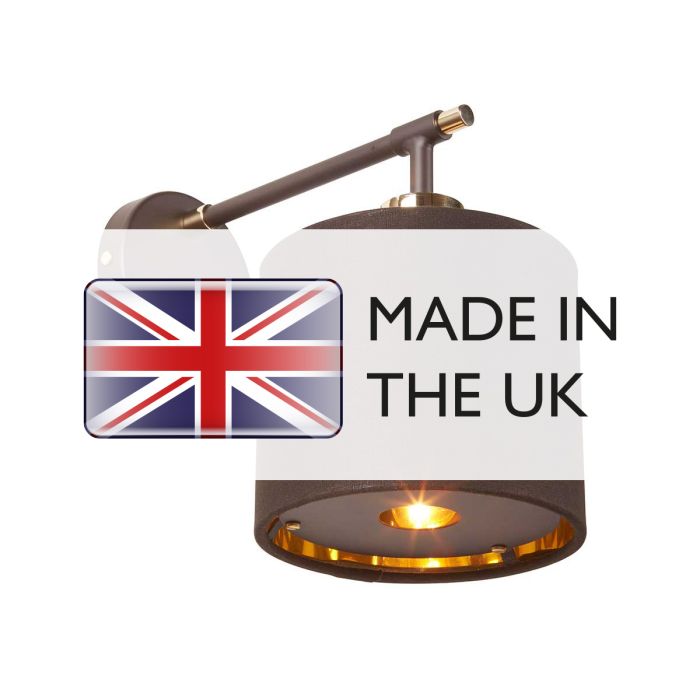 Balance 1 Light Wall Light - Brown and Polished Brass - Comet Lighting